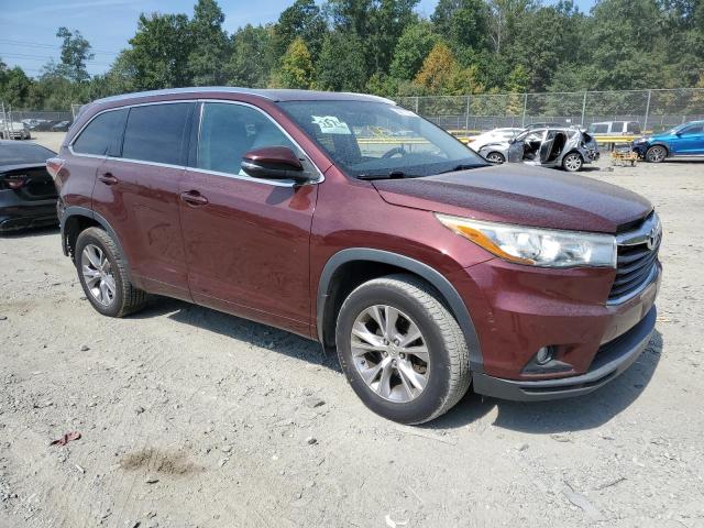 5TDJKRFH4FS191072 - 2015 TOYOTA HIGHLANDER XLE Bordo foto 4