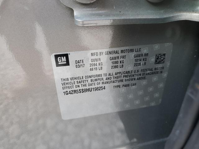 1G4ZR5SS8HU198254 - 2017 BUICK LACROSSE PREMIUM თაფლისფერი ფოტო 12