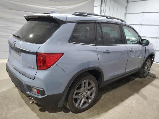 5FNYF8H56PB031149 - 2023 HONDA PASSPORT EXL Blau Foto 3