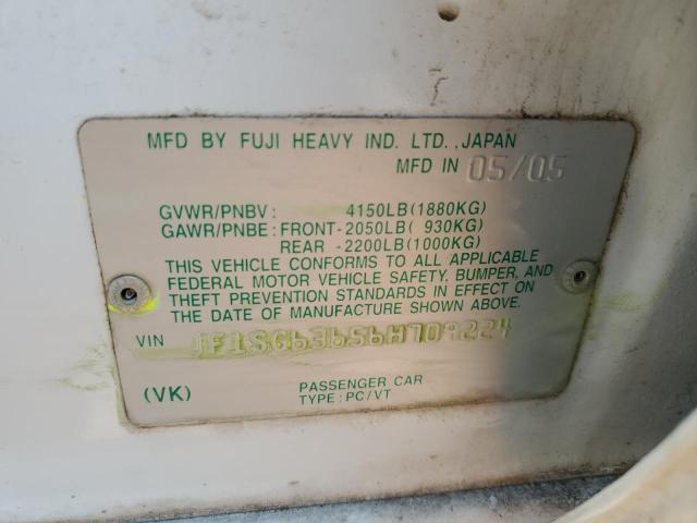 JF1SG63656H709224 - 2006 SUBARU FORESTER 2.5X WHITE photo 12