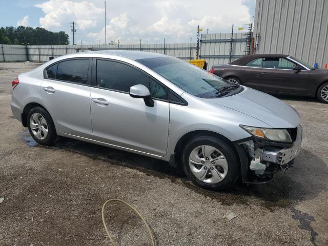 19XFB2F59DE085534 - 2013 HONDA CIVIC LX SILVER photo 4