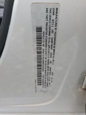 3VWLX7AJ9BM326384 - 2011 VOLKSWAGEN JETTA SEL SILVER photo 12