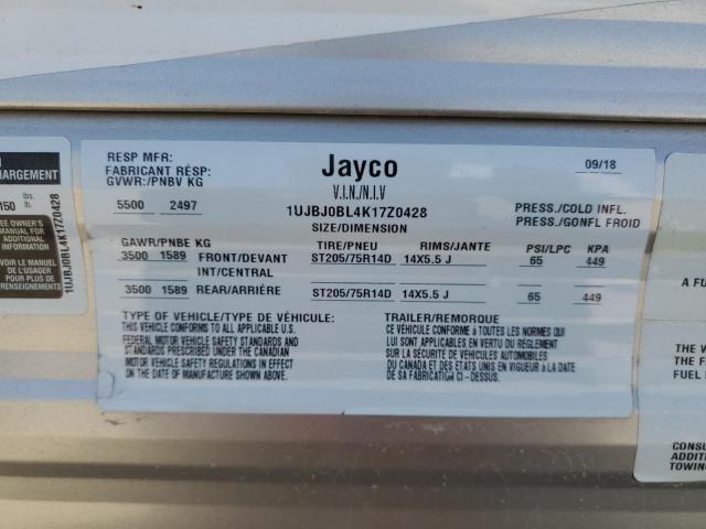 1UJBJ0BL4K17Z0428 - 2019 JAYCO JAYFLIGHT TWO TONE photo 10