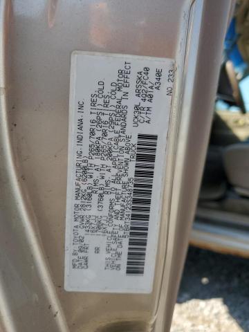 5TBRT34123S348735 - 2003 TOYOTA TUNDRA ACCESS CAB SR5 TAN photo 12