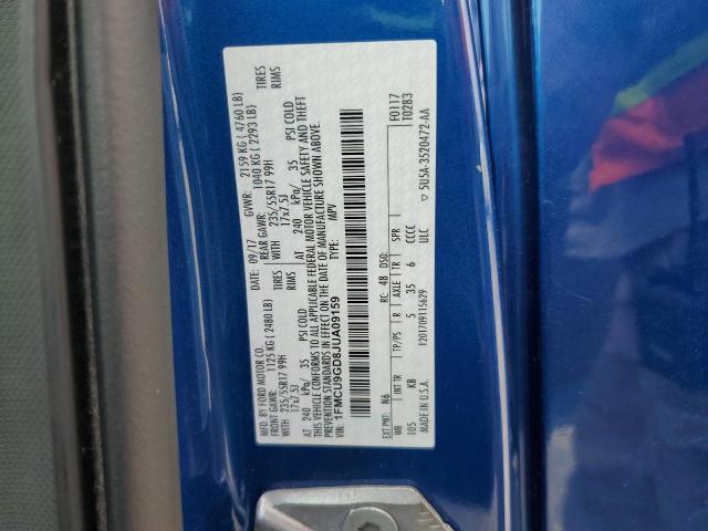 1FMCU9GD8JUA09159 - 2018 FORD ESCAPE SE Mavi foto 14