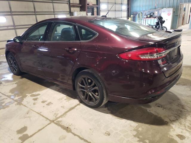 3FA6P0HD1JR183946 - 2018 FORD FUSION SE BURGUNDY photo 2