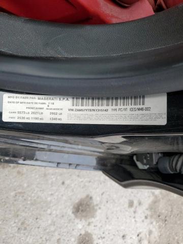 ZAM57YTS7K1315142 - 2019 MASERATI GHIBLI S Чорний фото 13