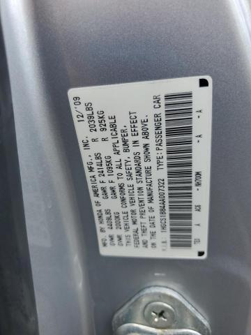 1HGCS1B84AA007322 - 2010 HONDA ACCORD EXL 银色 照片 12