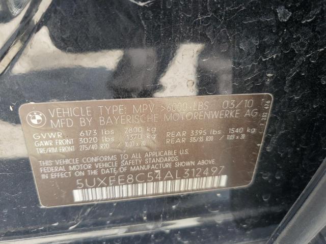5UXFE8C54AL312497 - 2010 BMW X5 XDRIVE48I Czarny zdjęcie 13