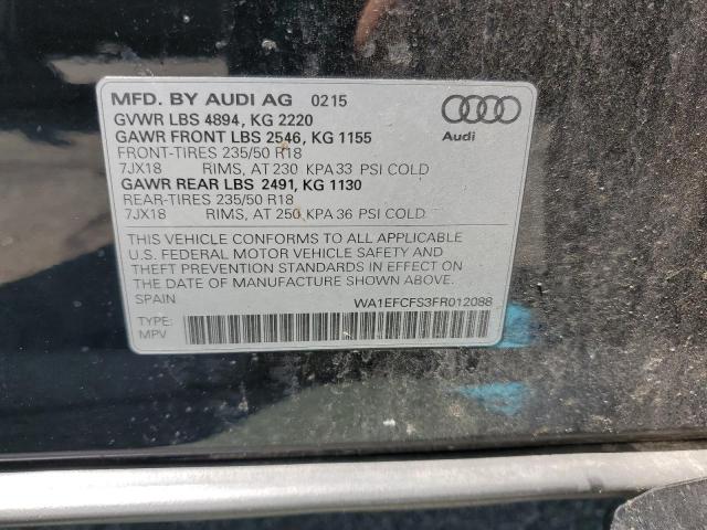 WA1EFCFS3FR012088 - 2015 AUDI Q3 PREMIUM PLUS Qara foto 13