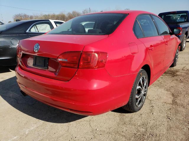 3VW2K7AJ6BM359319 - 2011 VOLKSWAGEN JETTA BASE RED photo 4