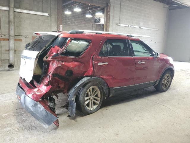 1FM5K8D85EGB34432 - 2014 FORD EXPLORER XLT RED photo 3