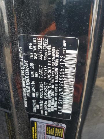 5XYZUDLB0DG057122 - 2013 HYUNDAI SANTA FE S BLACK photo 14