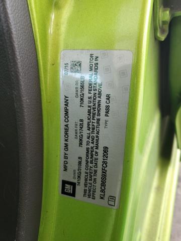 KL8CB6S9XFC812069 - 2015 CHEVROLET SPARK LS GREEN photo 12