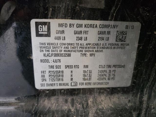 KL4CJFSB9EB532588 - 2014 BUICK ENCORE CONVENIENCE 黑色 照片 12