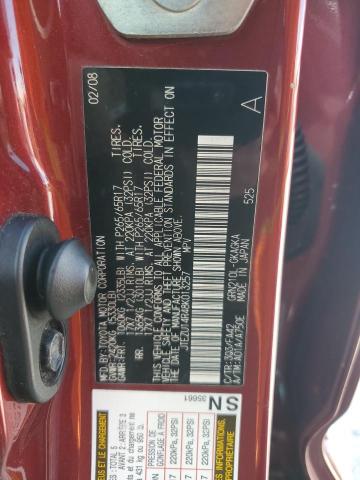JTEZU14R48K013257 - 2008 TOYOTA 4RUNNER SR5 ბურგუნდია ფოტო 13