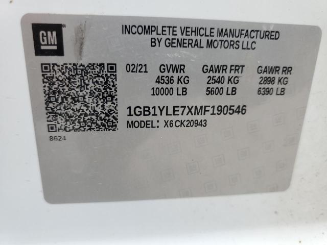 1GB1YLE7XMF190546 - 2021 CHEVROLET SILVERADO K2500 HEAVY DUTY WHITE photo 13