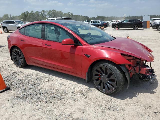 5YJ3E1EC9PF508440 - 2023 TESLA MODEL 3 RED photo 4