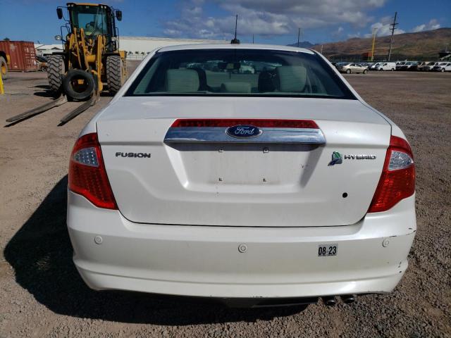 3FADP0L34BR191126 - 2011 FORD FUSION HYBRID WHITE photo 6