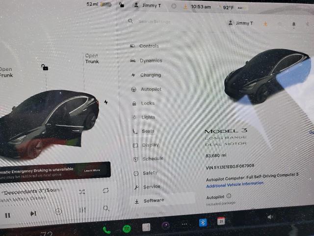 5YJ3E1EB0JF067909 - 2018 TESLA MODEL 3 BLACK photo 9