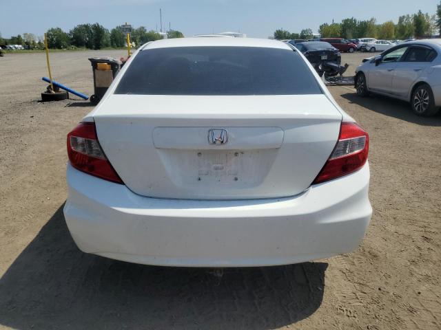 2HGFB2F44CH038701 - 2012 HONDA CIVIC LX WHITE photo 6