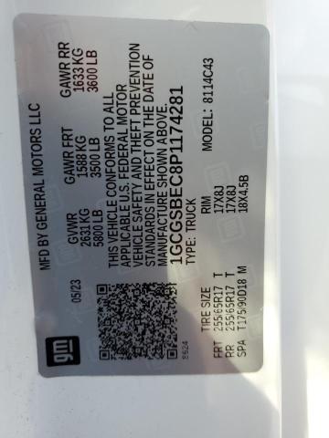 1GCGSBEC8P1174281 - 2023 CHEVROLET COLORADO WHITE photo 13