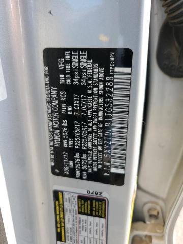 5XYZTDLB1JG532288 - 2018 HYUNDAI SANTA FE S SILVER photo 13