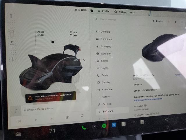 5YJ3E1EA2SF971317 - 2025 TESLA MODEL 3 ნაცრისფერი ფოტო 9