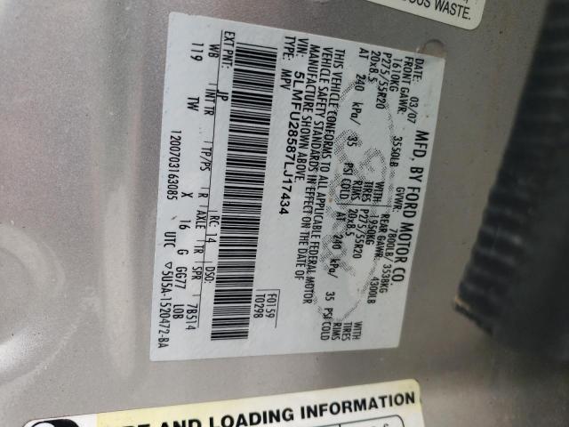 5LMFU28587LJ17434 - 2007 LINCOLN NAVIGATOR ვერცხლისფერი ფოტო 13