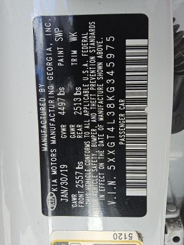 5XXGT4L38KG345975 - 2019 KIA OPTIMA LX Biały zdjęcie 12