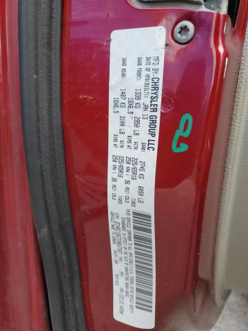 2C4RC1BG7DR657307 - 2013 CHRYSLER TOWN & COU TOURING წითელი ფოტო 10