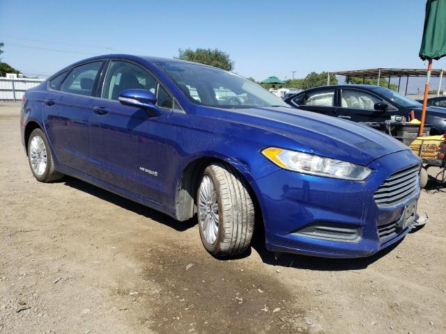 3FA6P0LU0GR241335 - 2016 FORD FUSION SE HYBRID BLUE photo 4