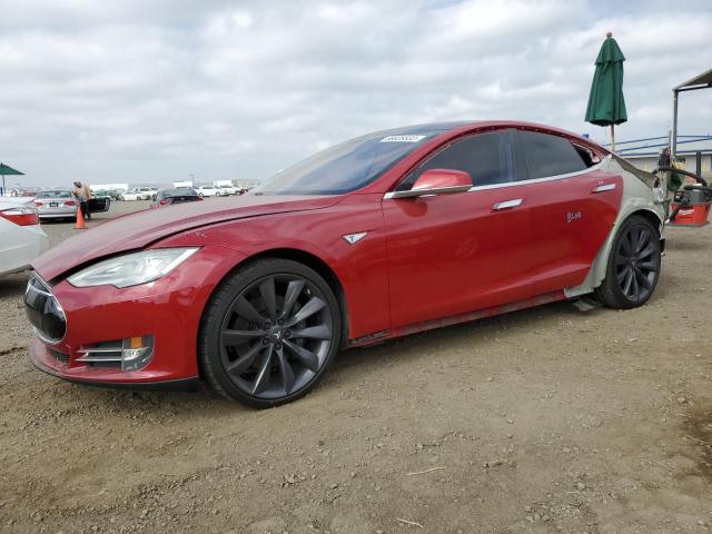 5YJSA1DP7DFP20910 - 2013 TESLA MODEL S Կարմիր լուսանկար 1
