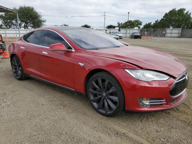 5YJSA1DP7DFP20910 - 2013 TESLA MODEL S Կարմիր լուսանկար 4