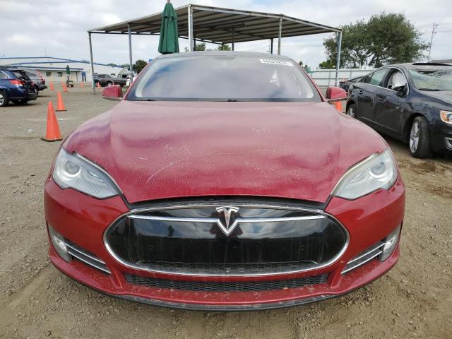 5YJSA1DP7DFP20910 - 2013 TESLA MODEL S Կարմիր լուսանկար 5