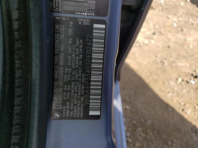 WBAEP33403PF02472 - 2003 BMW 325 XIT BLUE photo 12