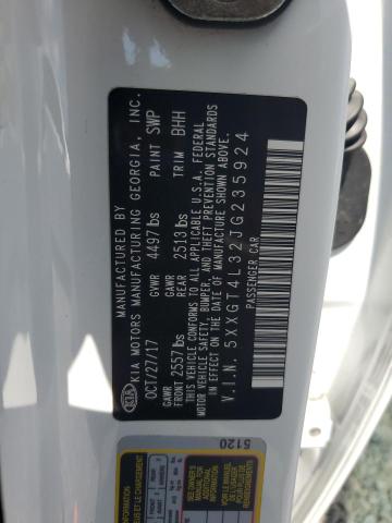 5XXGT4L32JG235924 - 2018 KIA OPTIMA LX أبيض صورة 13