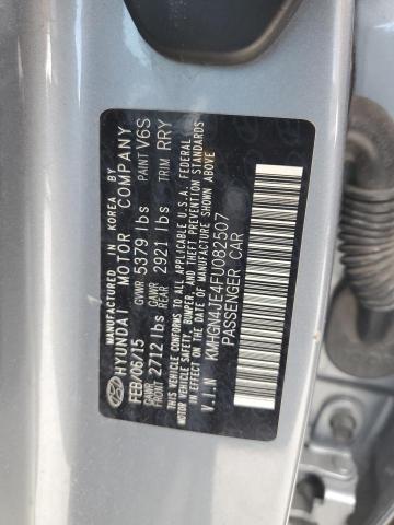 KMHGN4JE4FU082507 - 2015 HYUNDAI GENESIS 3.8L 蓝色 照片 12