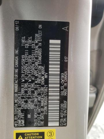 2T2BK1BA5DC170621 - 2013 LEXUS RX 350 BASE GOLD photo 13