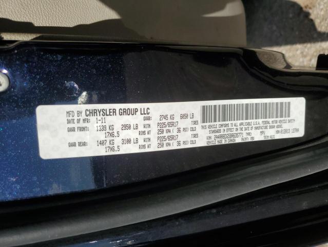 2A4RR8DG5BR635771 - 2011 CHRYSLER TOWN & COU TOURING L BLACK photo 13