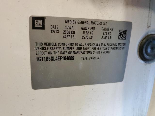 1G11B5SL4EF184889 - 2014 CHEVROLET MALIBU LS 白色 照片 12