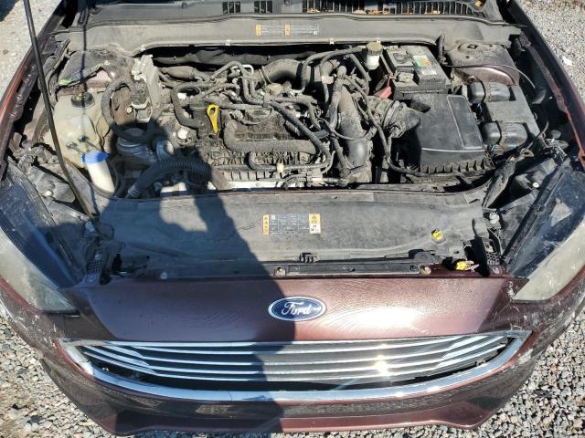 3FA6P0HDXKR127960 - 2019 FORD FUSION SE MAROON photo 11