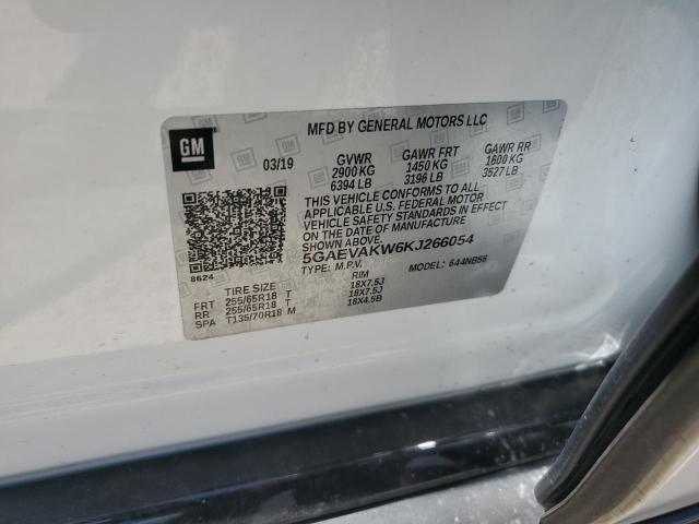 5GAEVAKW6KJ266054 - 2019 BUICK ENCLAVE ESSENCE 白色 照片 12