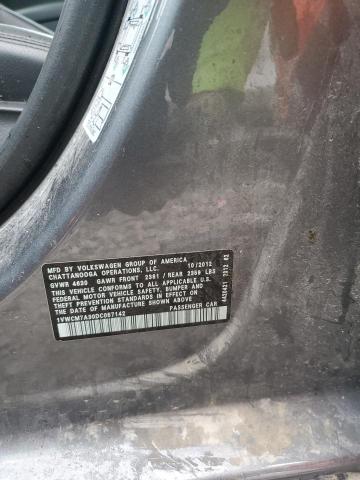 1VWCM7A30DC057142 - 2013 VOLKSWAGEN PASSAT SEL أسود صورة 12