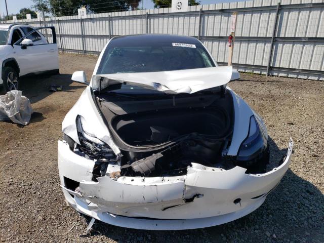 5YJ3E1EB3NF273733 - 2022 TESLA MODEL 3 WHITE photo 5