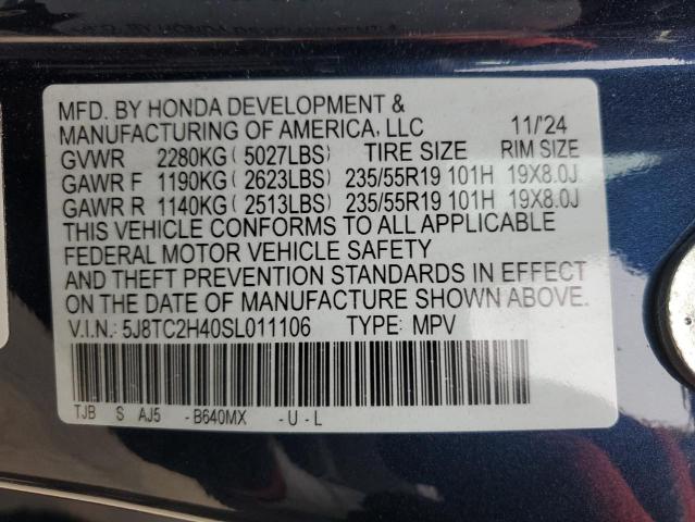 5J8TC2H40SL011106 - 2025 ACURA RDX BLUE photo 14
