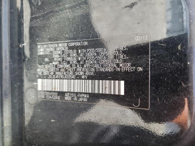 JTLZE4FE9DJ033540 - 2013 TOYOTA SCION XB BLACK photo 13