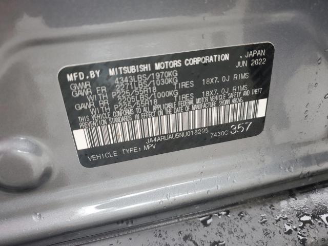 JA4ARUAU5NU018295 - 2022 MITSUBISHI OUTLANDER ES GRAY photo 12