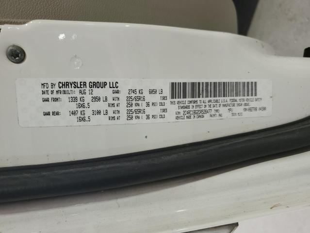 2C4RC1BG2DR526477 - 2013 CHRYSLER TOWN & COU TOURING WHITE photo 13