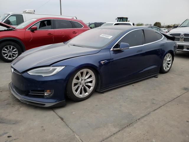 5YJSA1E22LF415672 - 2020 TESLA MODEL S Կապույտ լուսանկար 1
